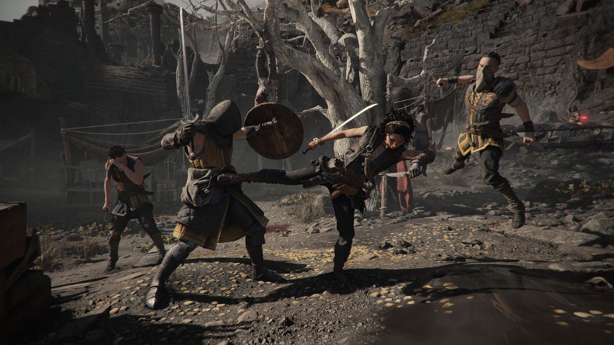Resonance: A Plague Tale Legacy — бой со стражниками со щитами, скриншот