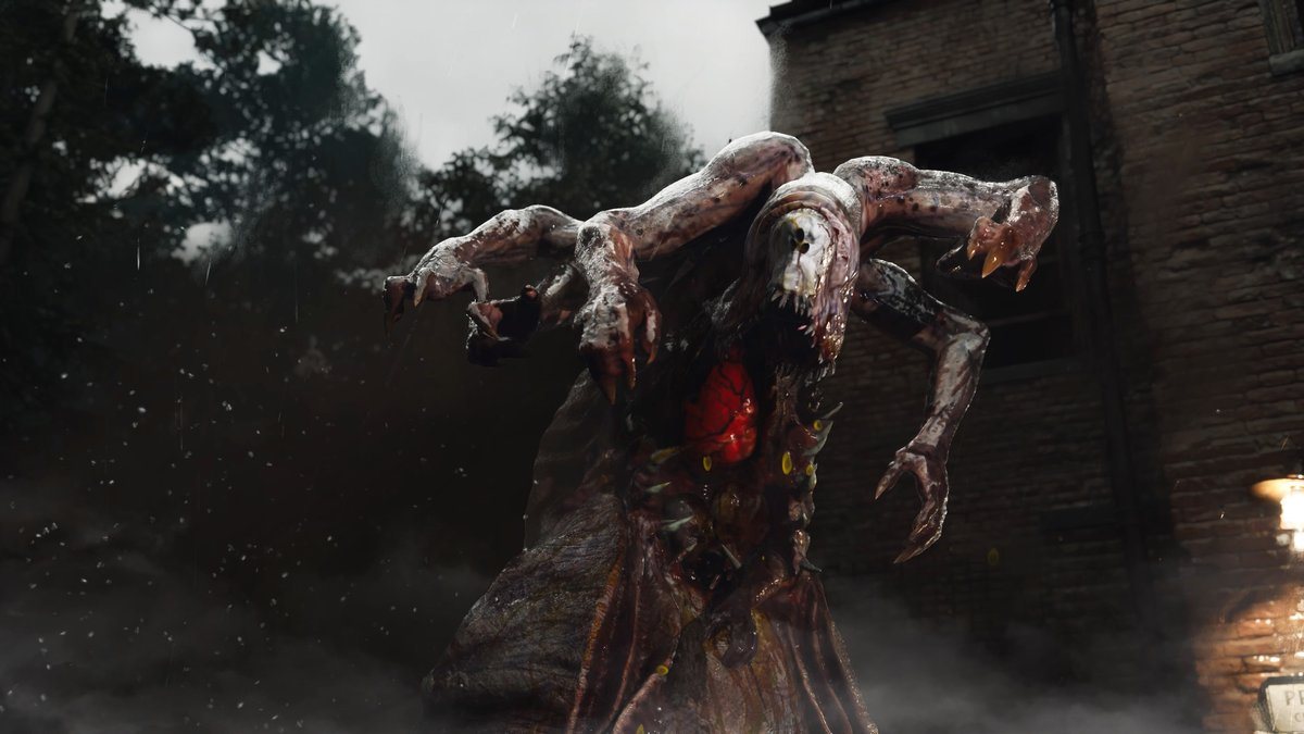 The Sinking City 2 — чудовище на улице Аркхэма, скриншот на PS5